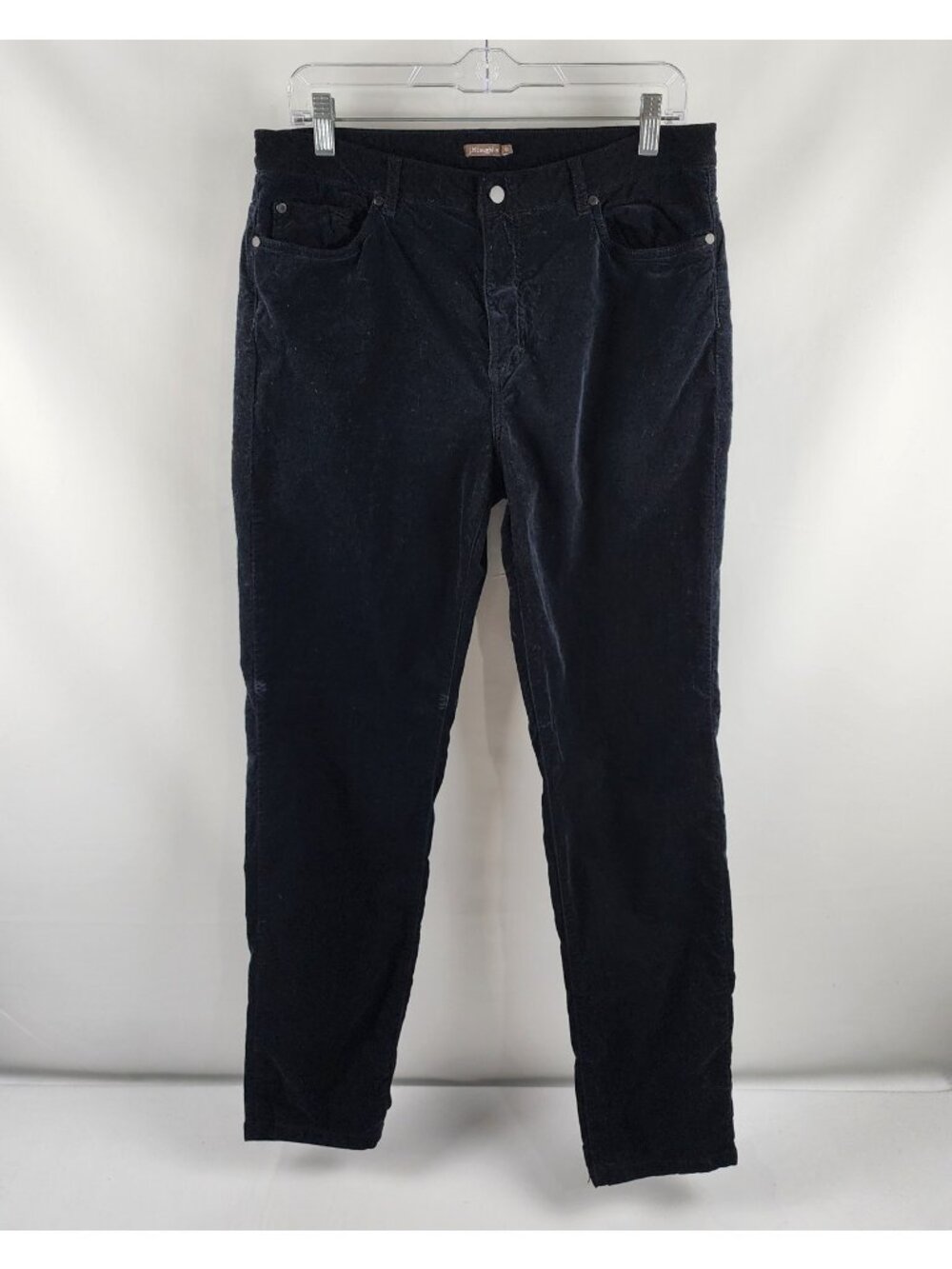 J McLaughlin Pants Womens 12 Black Corduroy Velvet Like Pants (32x29)